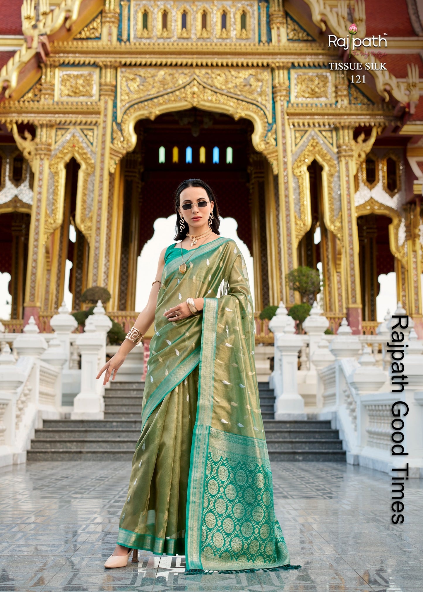 121 Good Times Rajpath Tissue Silk Sarees