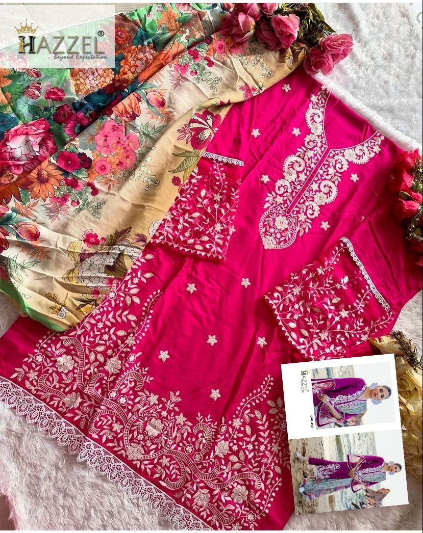 121 Hazzel Thread Work Pakistani Salwar Suits