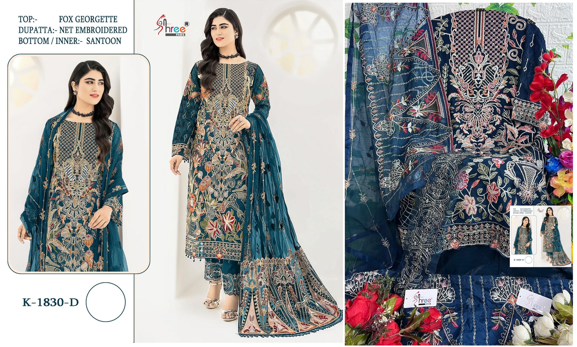 1830D Shree Fabs Pakistani Salwar Suits