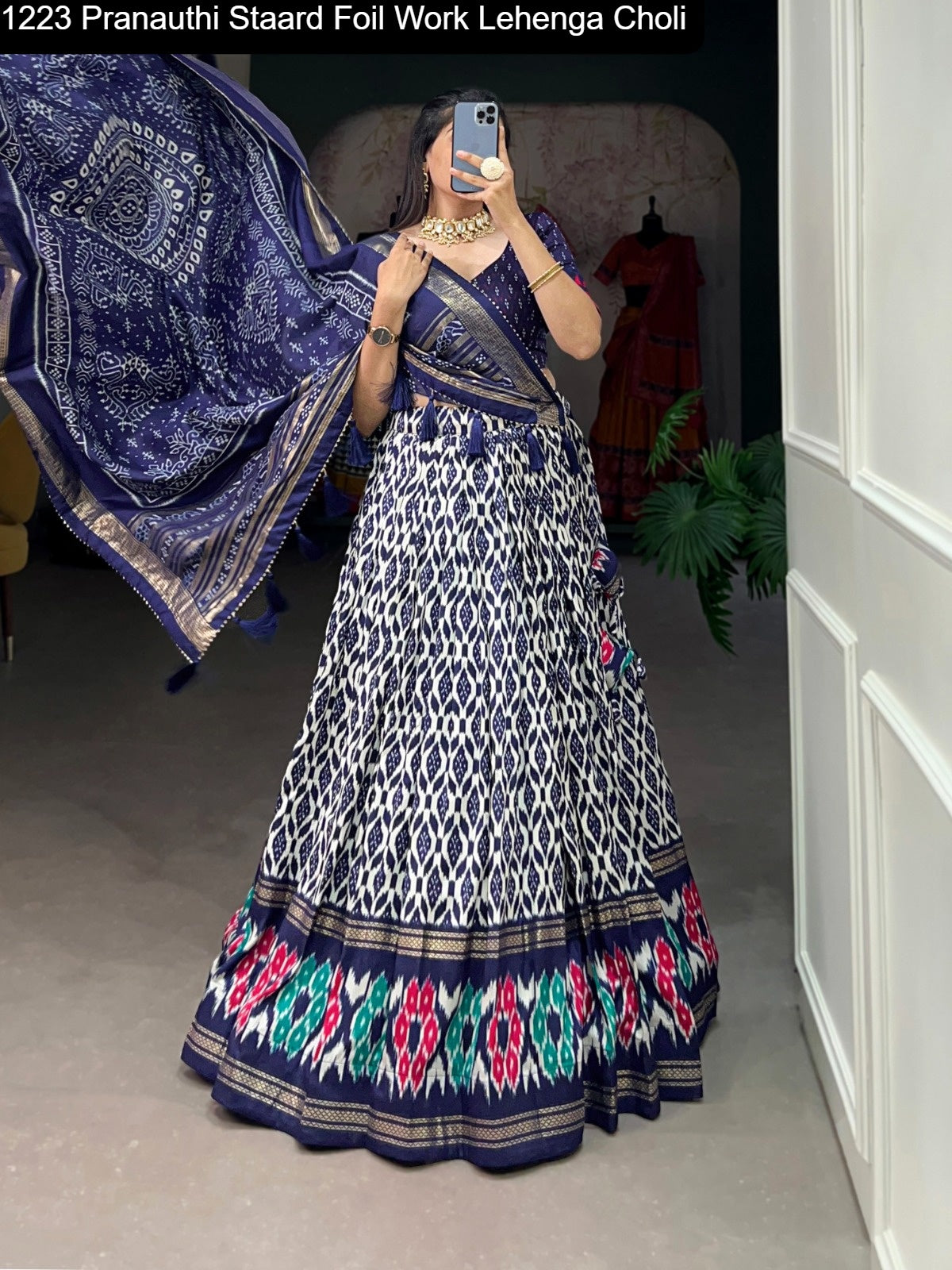 1223 Pranauthi Staard Foil Work Lehenga Choli