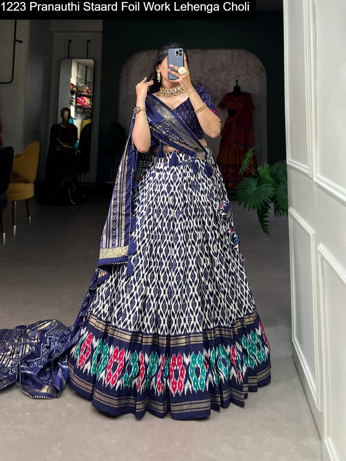 1223 Pranauthi Staard Foil Work Lehenga Choli