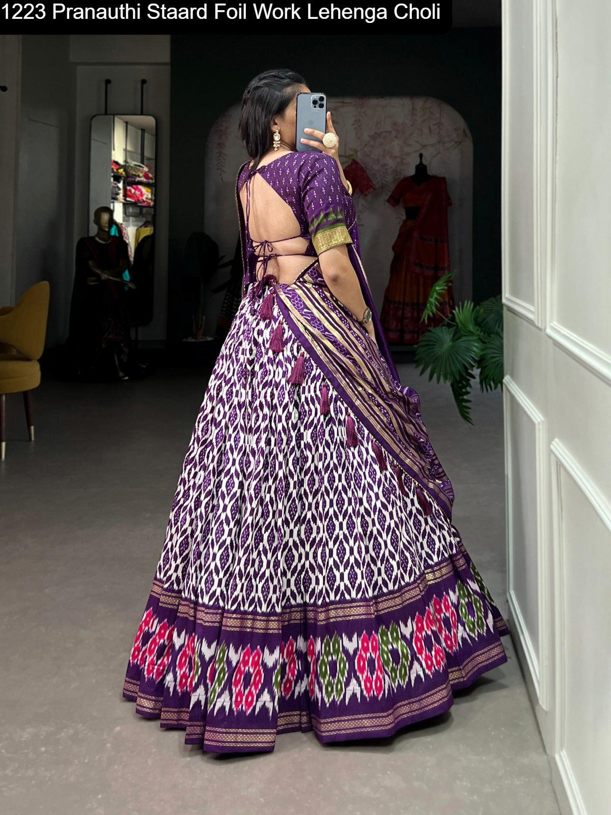 1223 Pranauthi Staard Foil Work Lehenga Choli