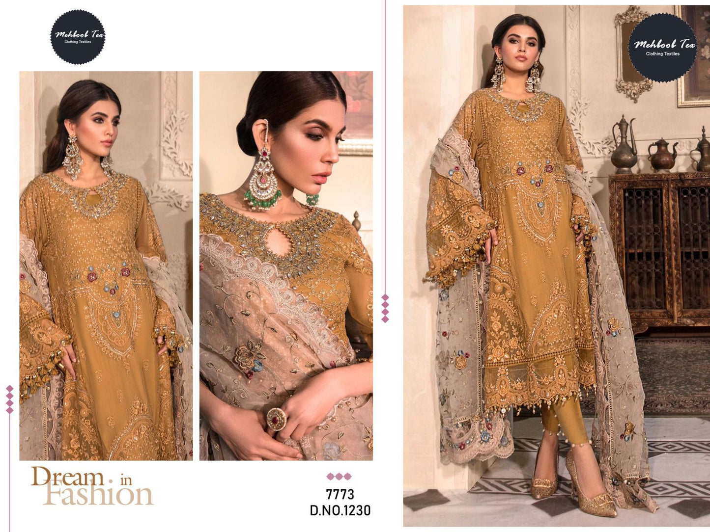 1230 Mehboob Tex Embroidery Pakistani Salwar Suits