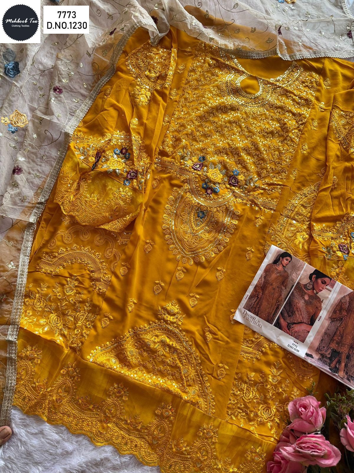 1230 Mehboob Tex Embroidery Pakistani Salwar Suits