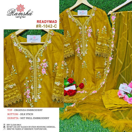 R-1042-C Ramsha Pakistani Readymade Suits