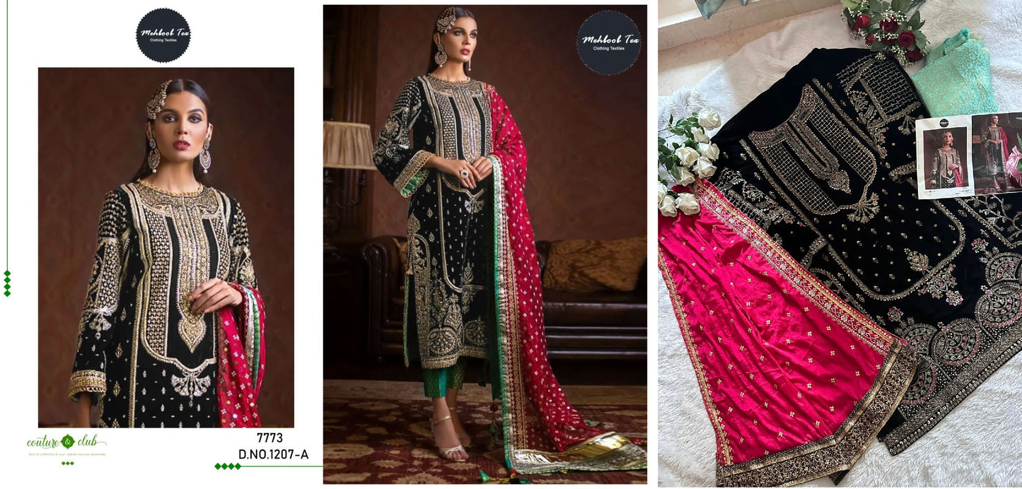 1207-A Mehboob Tex Pakistani Salwar Suits