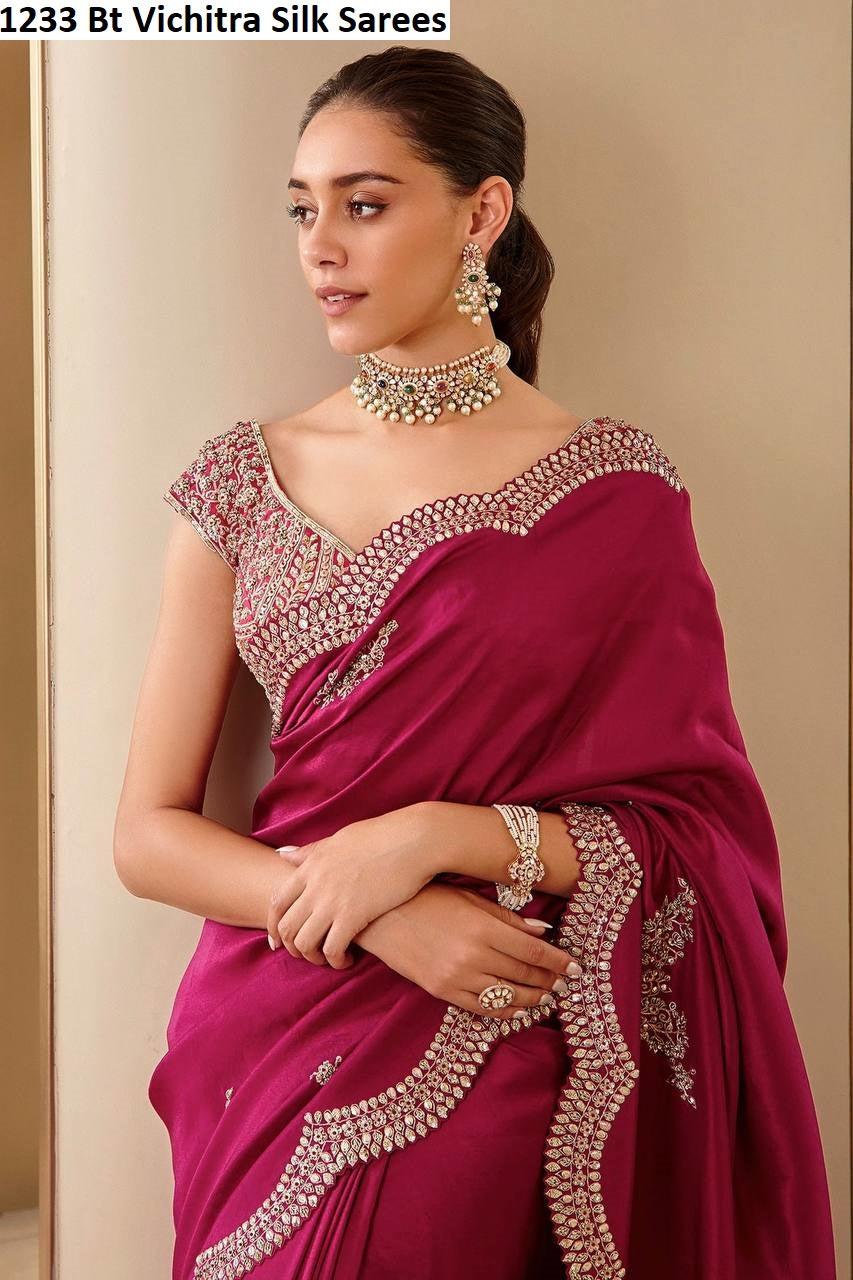 1233 Bt Vichitra Silk Sarees
