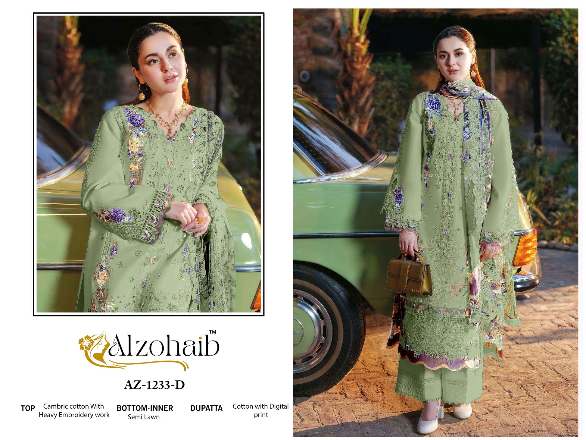 1233D Zahra Vol 2 Al Zohaib Cotton Pakistani Salwar Suits