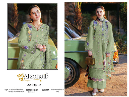 1233D Zahra Vol 2 Al Zohaib Cotton Pakistani Salwar Suits