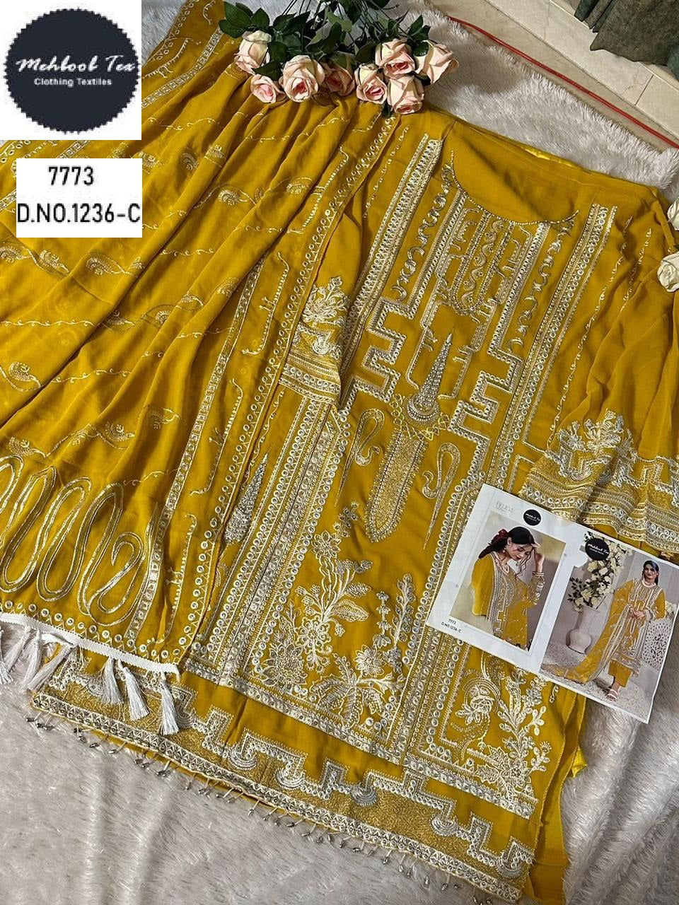 1236-C Mehboob Tex Georgette Pakistani Salwar Suits