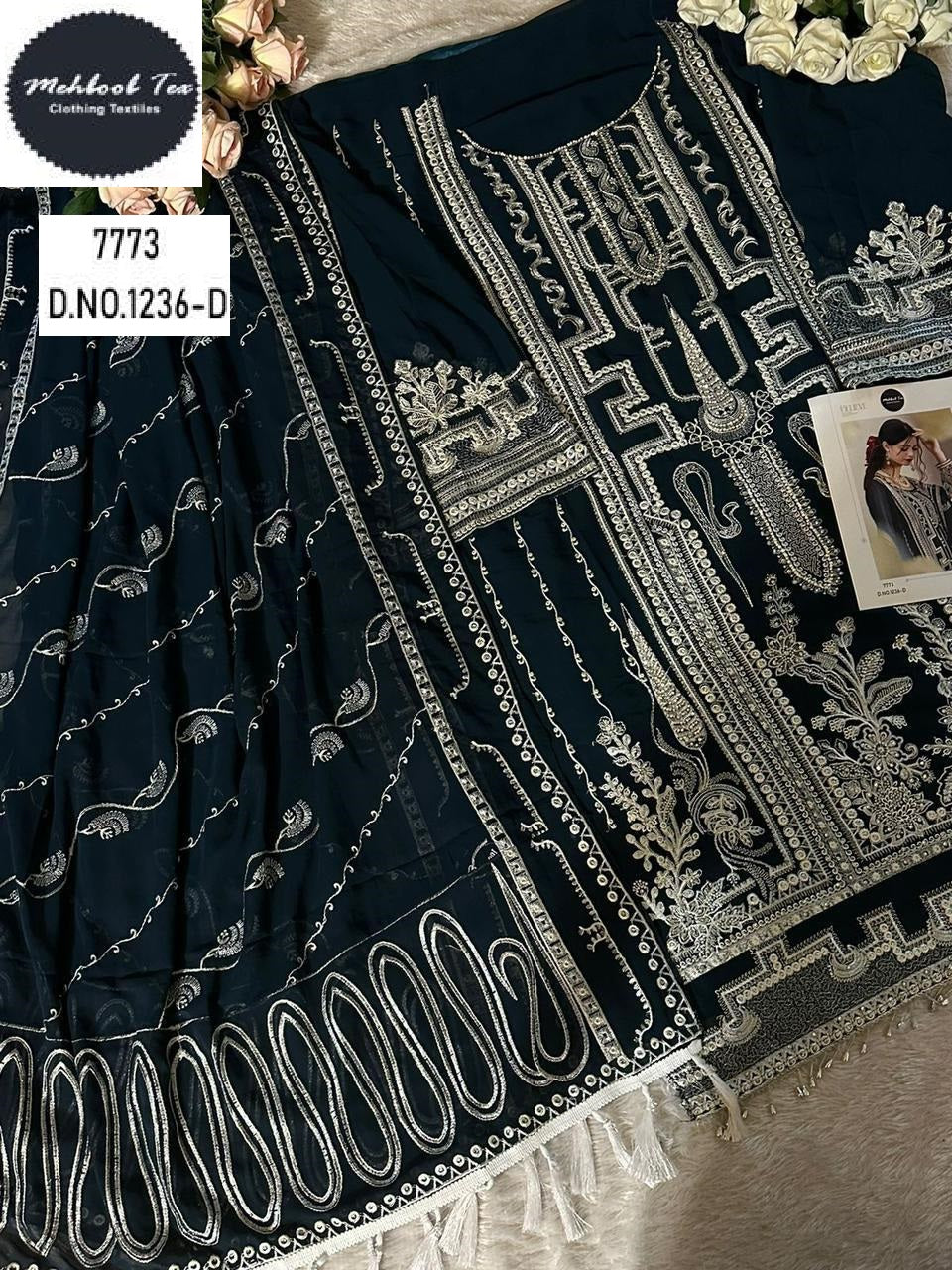 1236-D Mehboob Tex Georgette Pakistani Salwar Suits