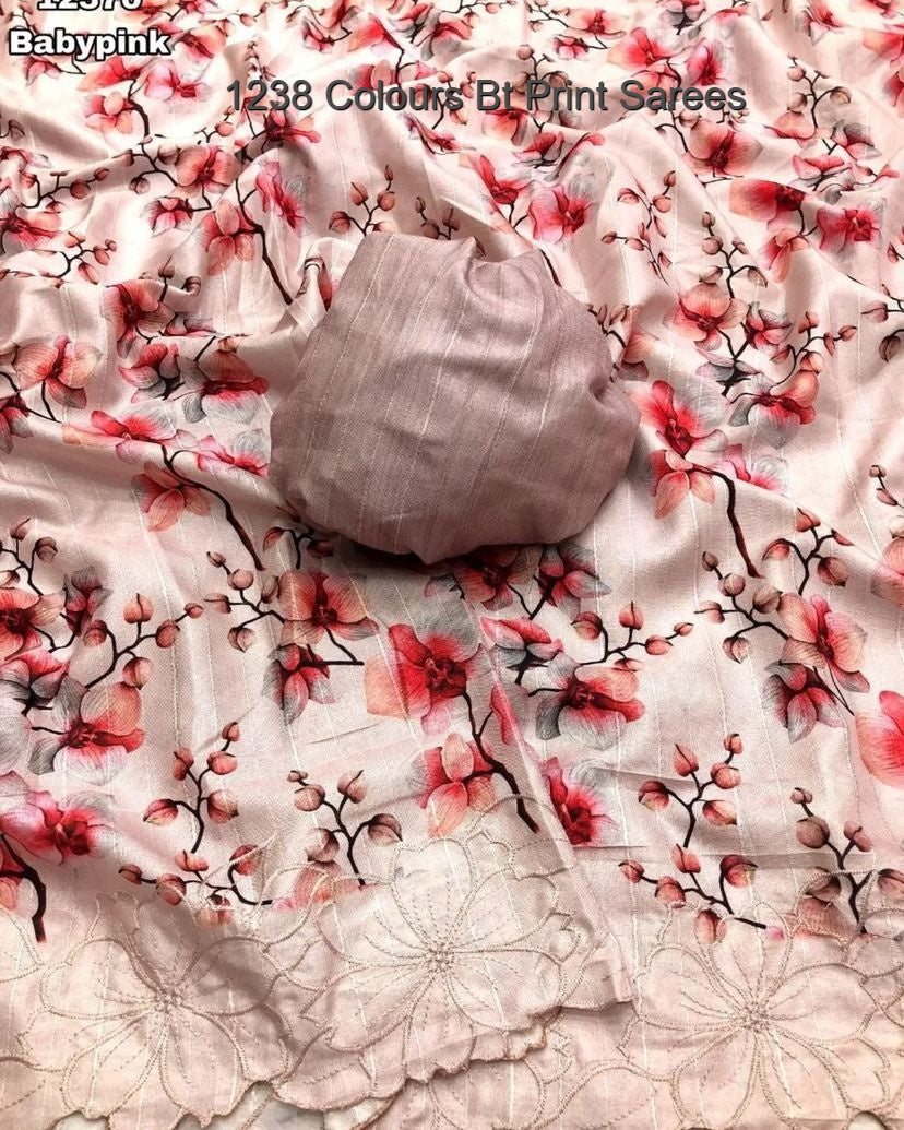 1238 Colours Bt Print Sarees