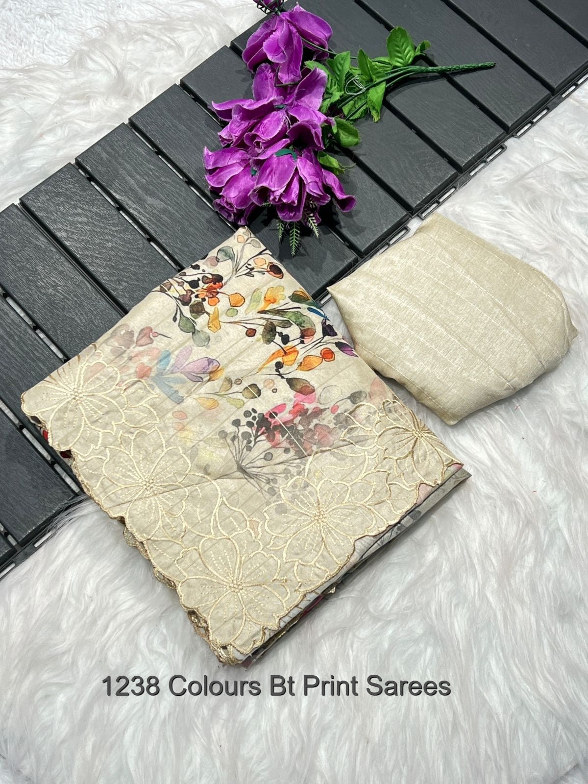 1238 Colours Bt Print Sarees