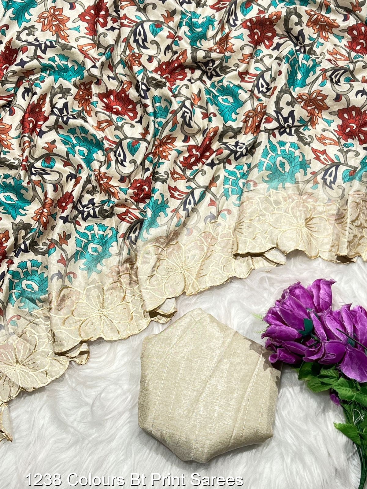 1238 Colours Bt Print Sarees