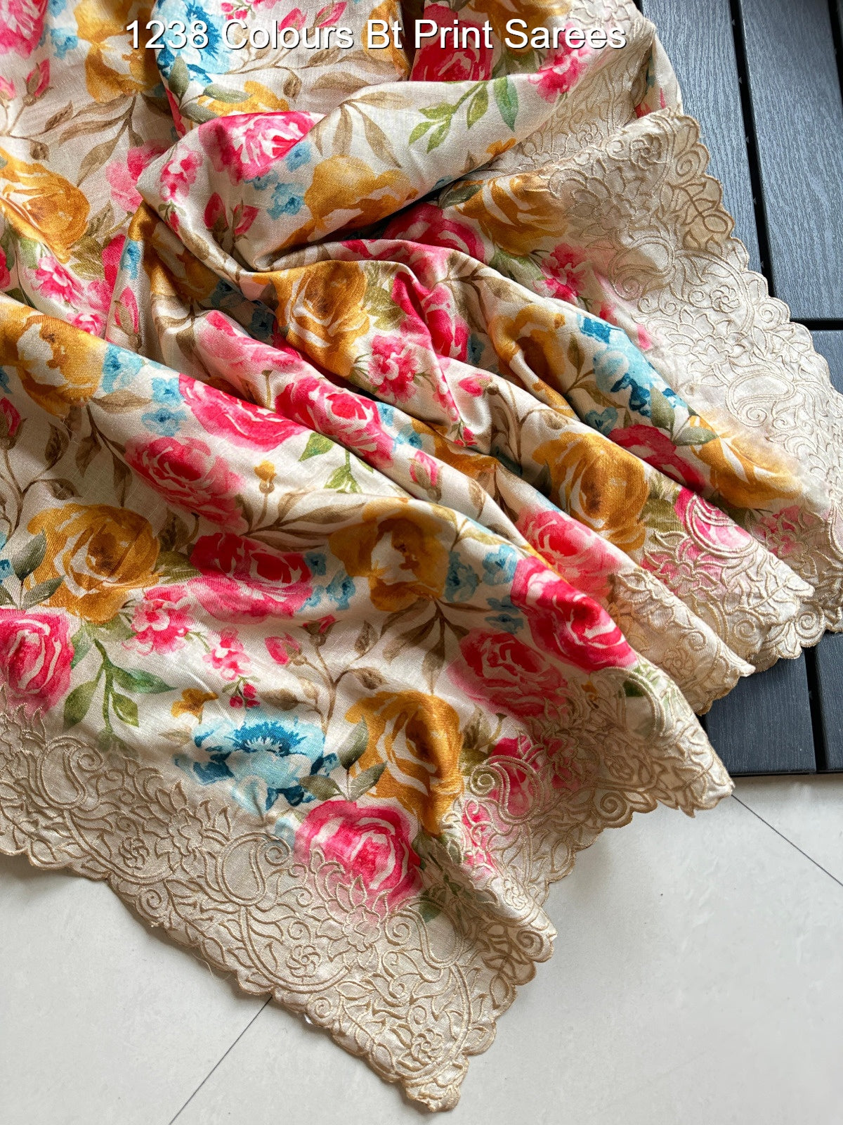 1238 Colours Bt Print Sarees