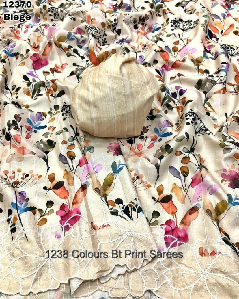 1238 Colours Bt Print Sarees