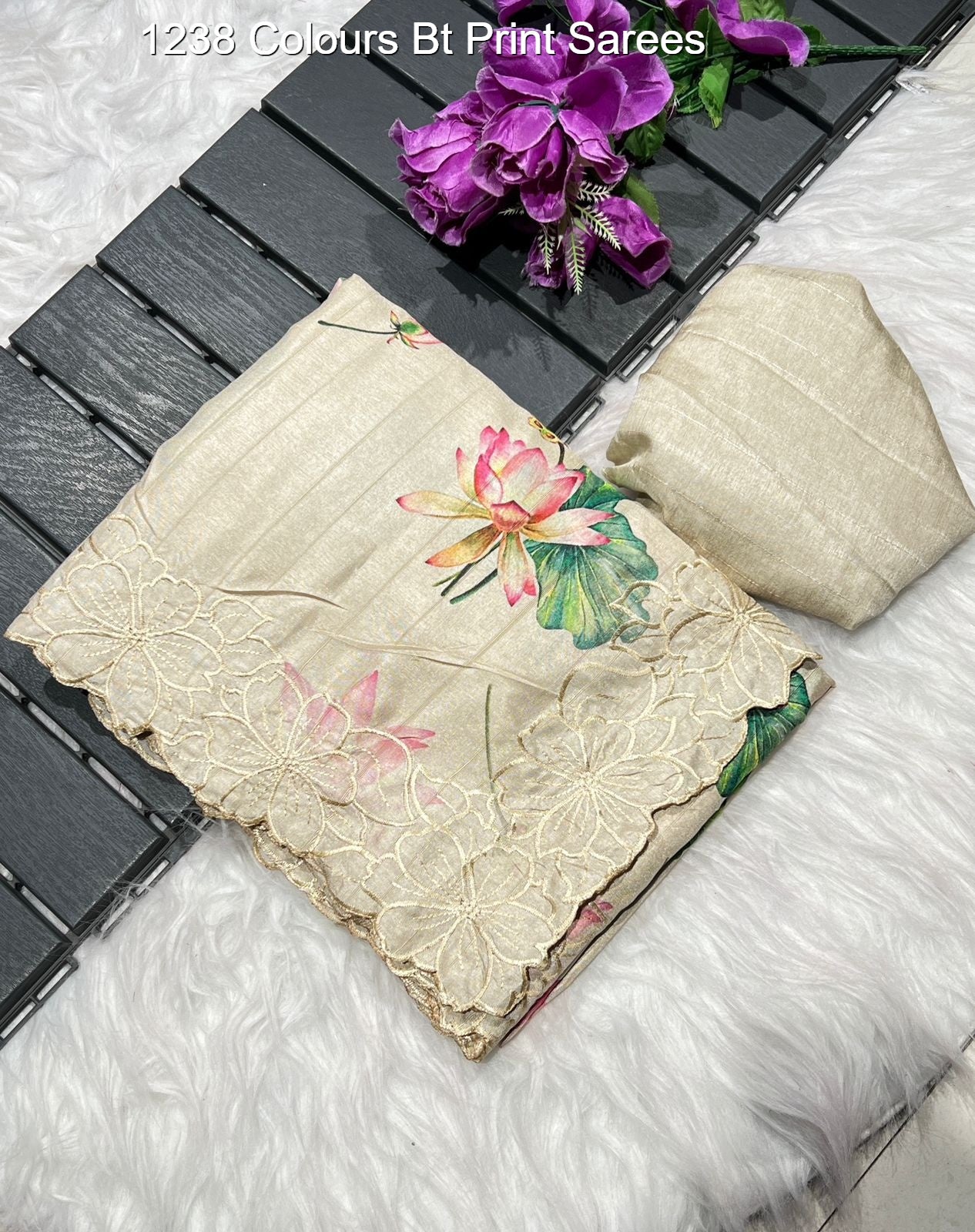 1238 Colours Bt Print Sarees