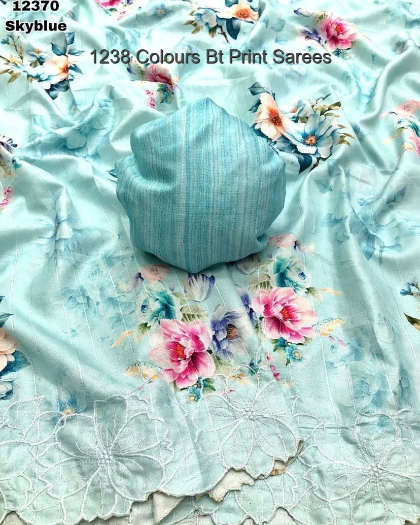 1238 Colours Bt Print Sarees