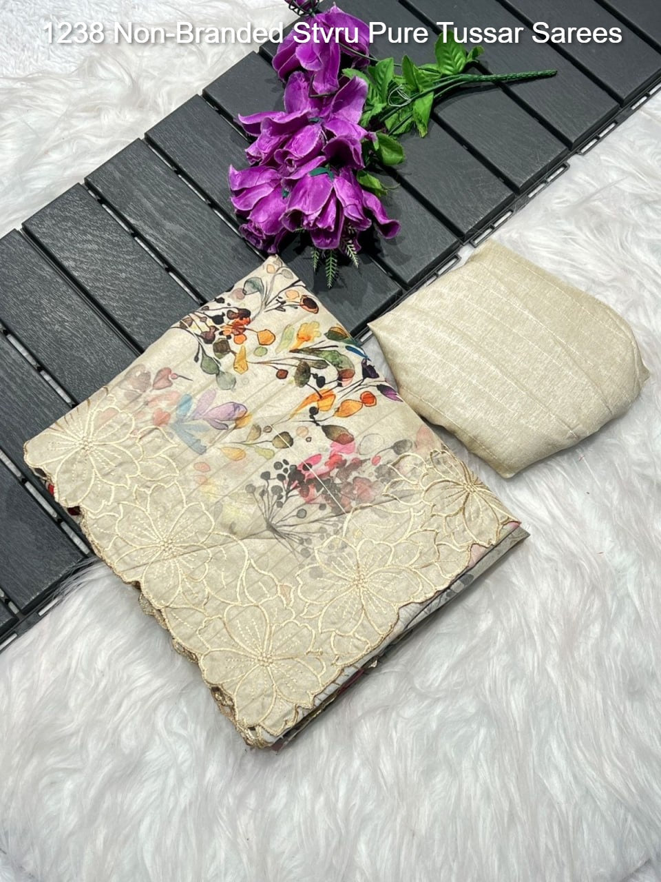 1238 Non-Branded Stvru Pure Tussar Sarees