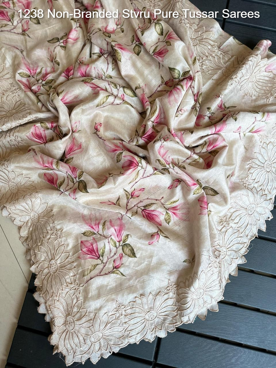 1238 Non-Branded Stvru Pure Tussar Sarees