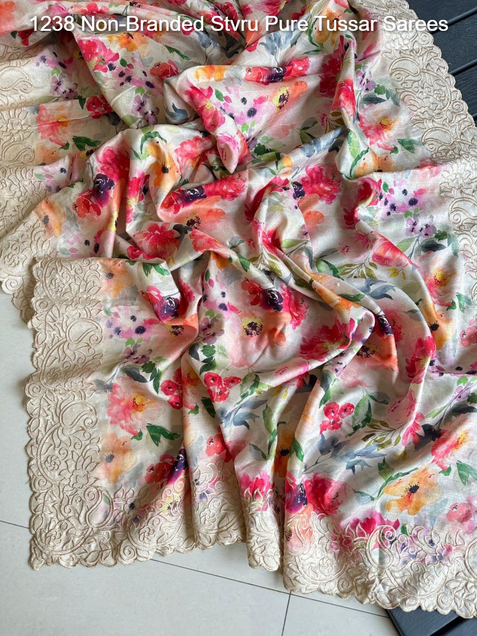 1238 Non-Branded Stvru Pure Tussar Sarees