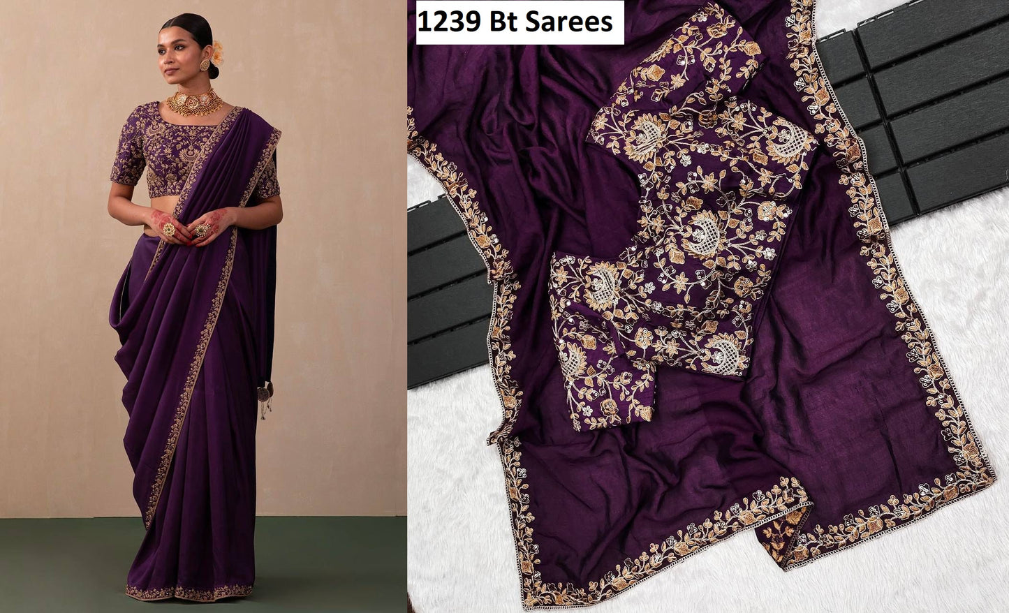 1239 Cut Work Bt Sarees