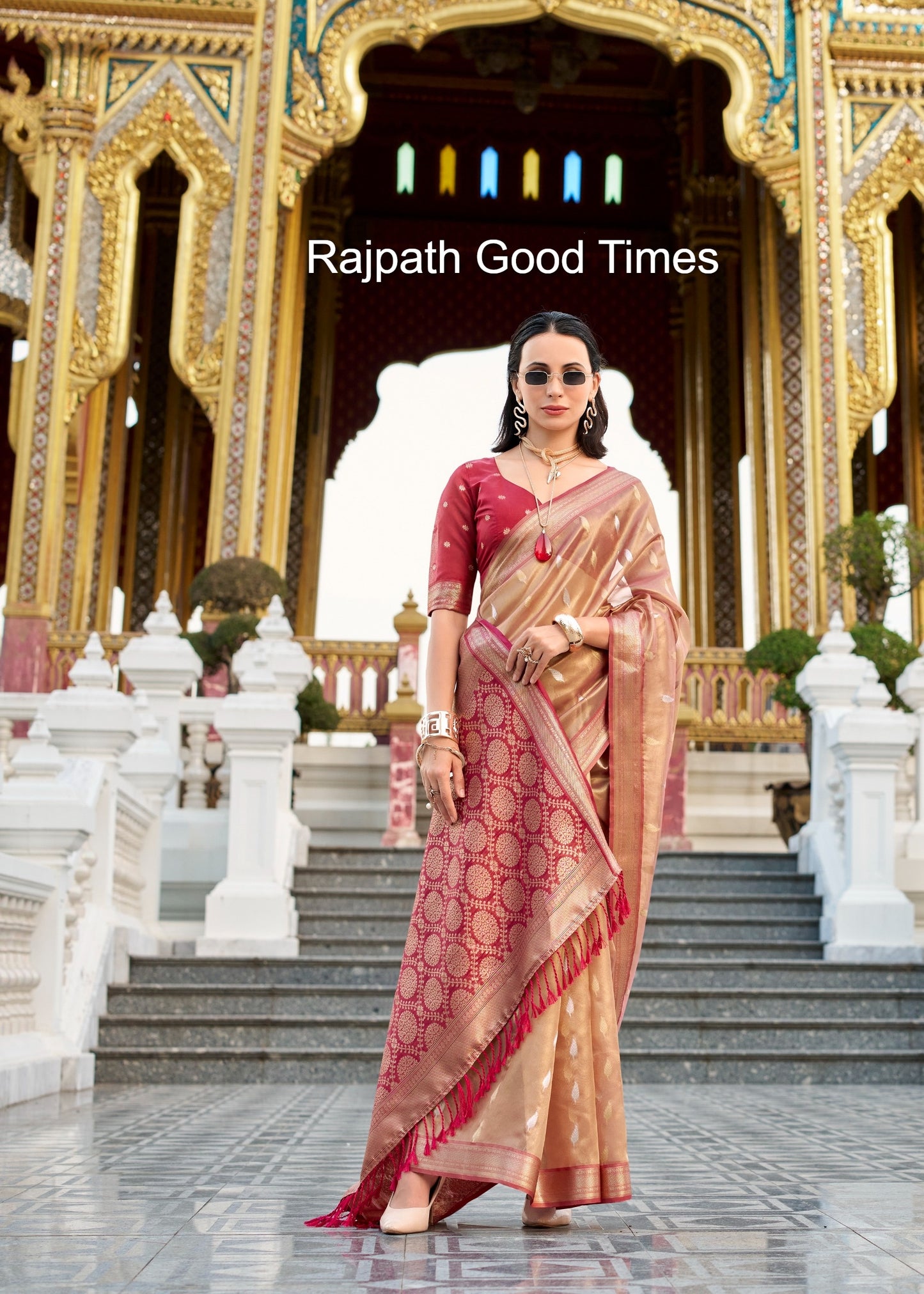 123 Good Times Rajpath Tissue Silk Sarees