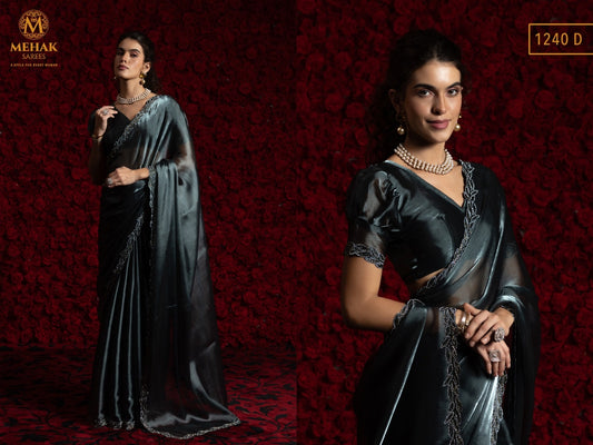 1240-D Mehek Tissue Chiffon Sarees