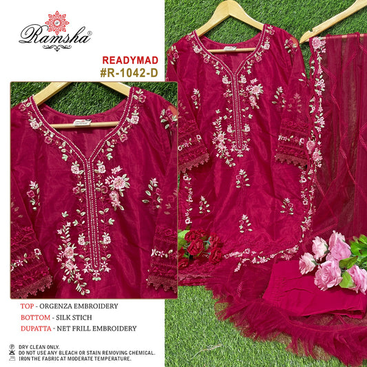 R-1042-D Ramsha Pakistani Readymade Suits