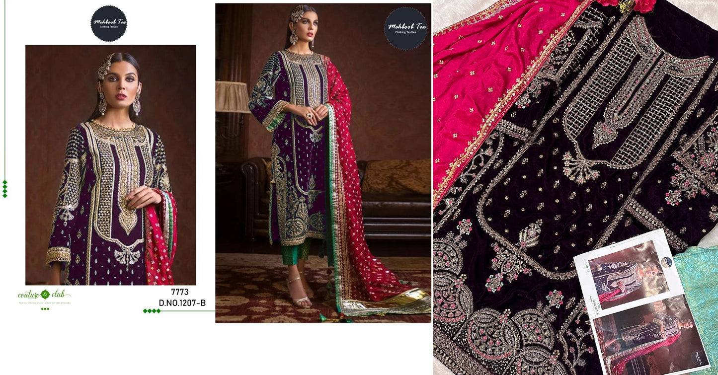 1207-B Mehboob Tex Pakistani Salwar Suits