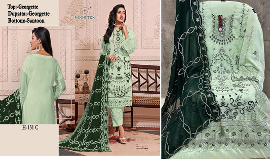 H-151C Hoor Tex Pakistani Salwar Suits
