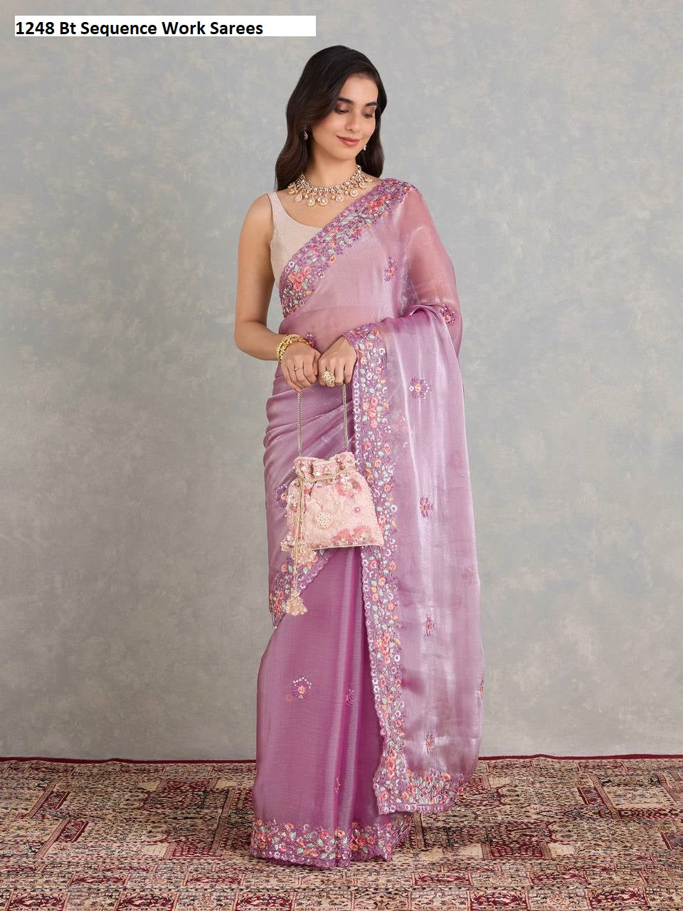 1248 Bt Sequence Work Sarees