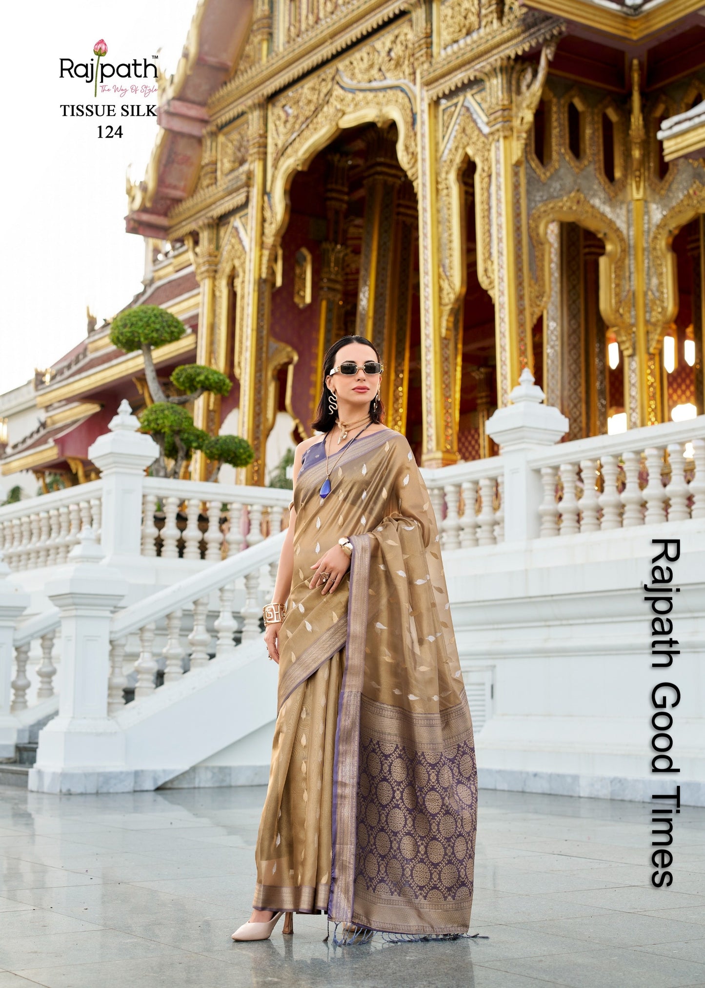 124 Good Times Rajpath Tissue Silk Sarees