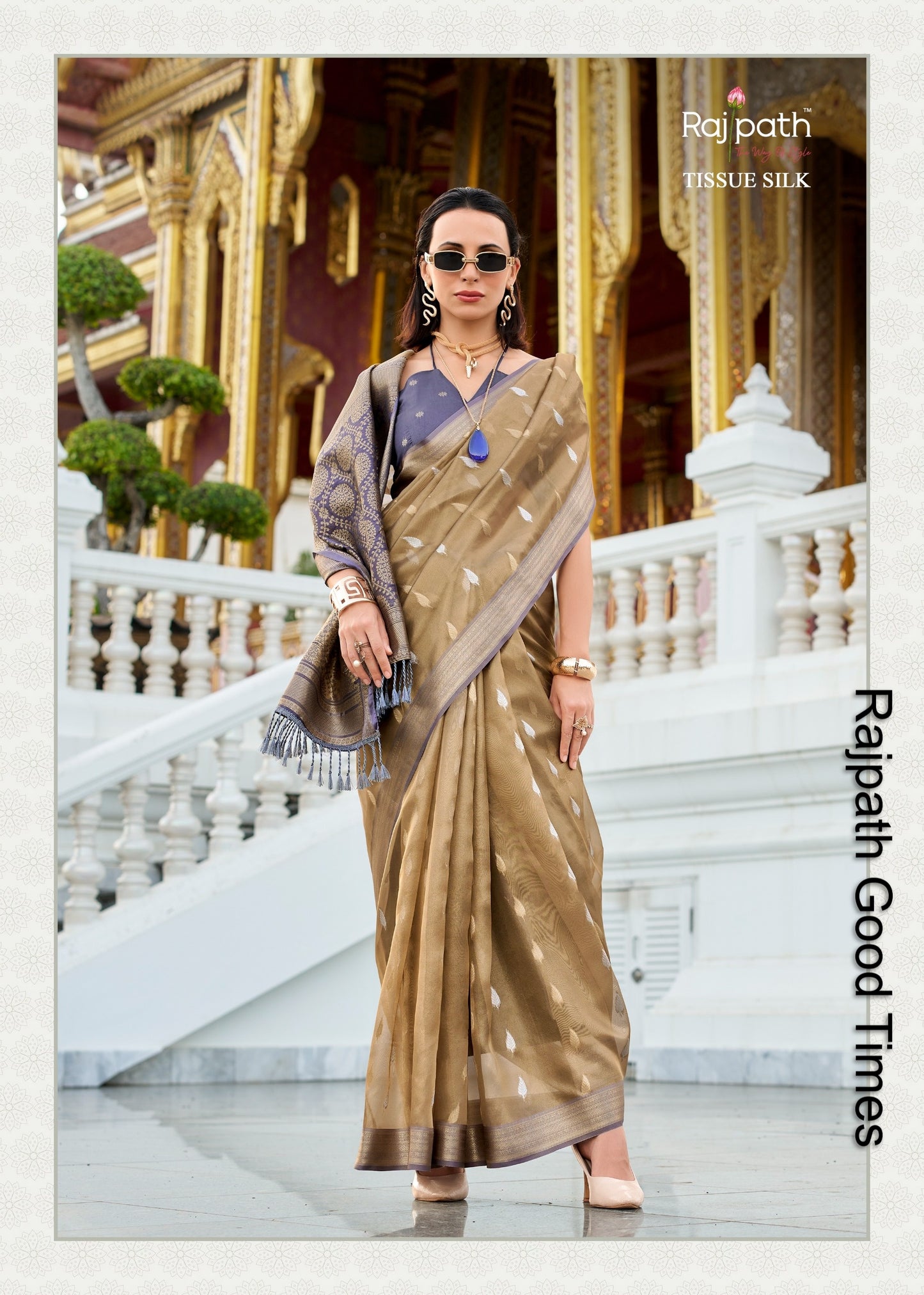 124 Good Times Rajpath Tissue Silk Sarees