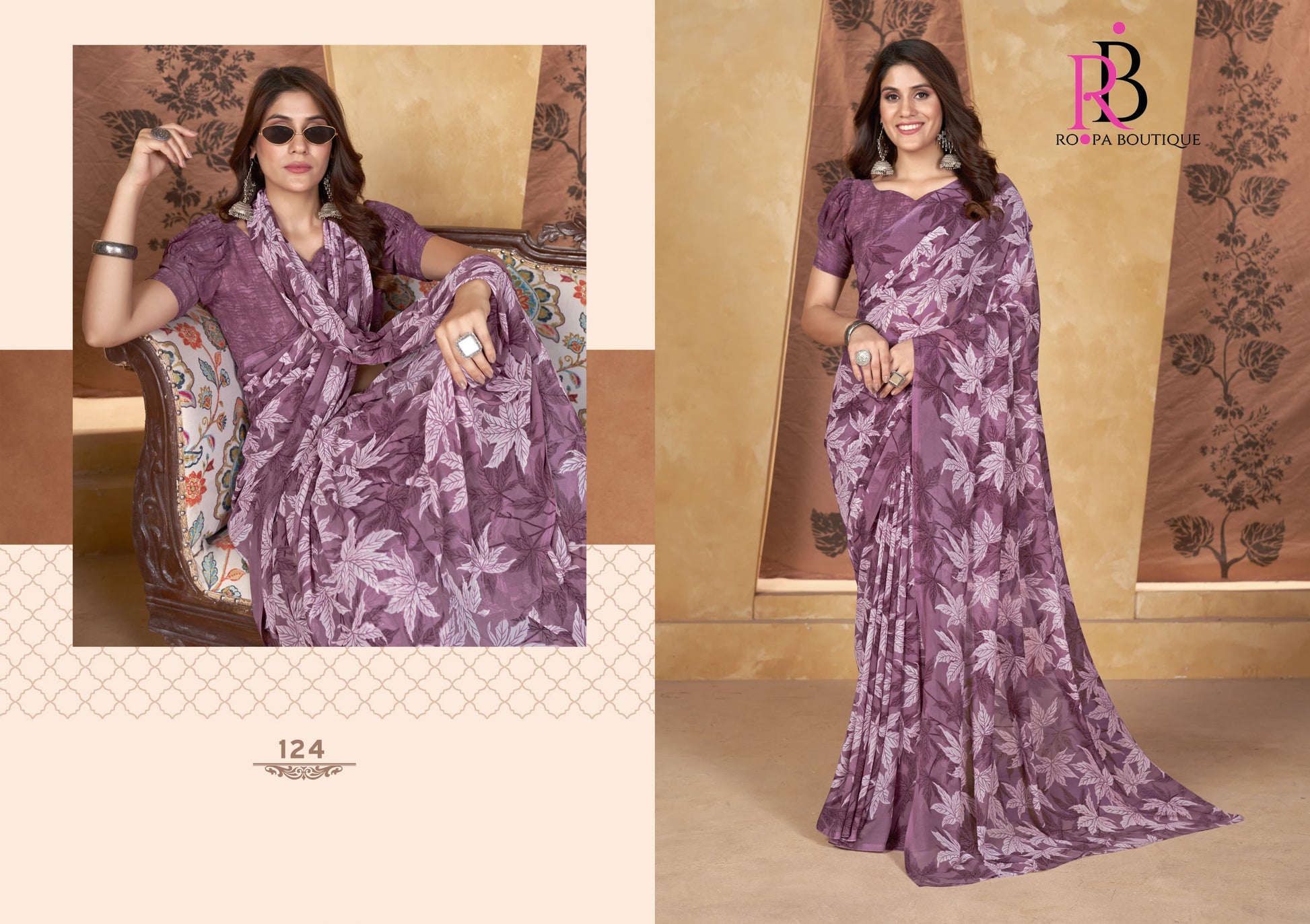 124 Zeeya Radhika Vol 6 Roopa Boutique Weight Less Sarees
