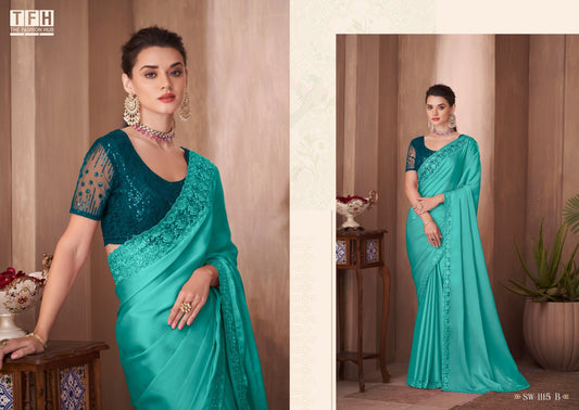 1115-B Sandalwood Tfh Sarees