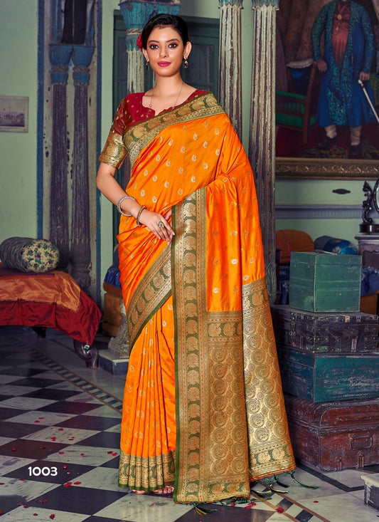 1003 Banarasi Silk Sangam Sarees
