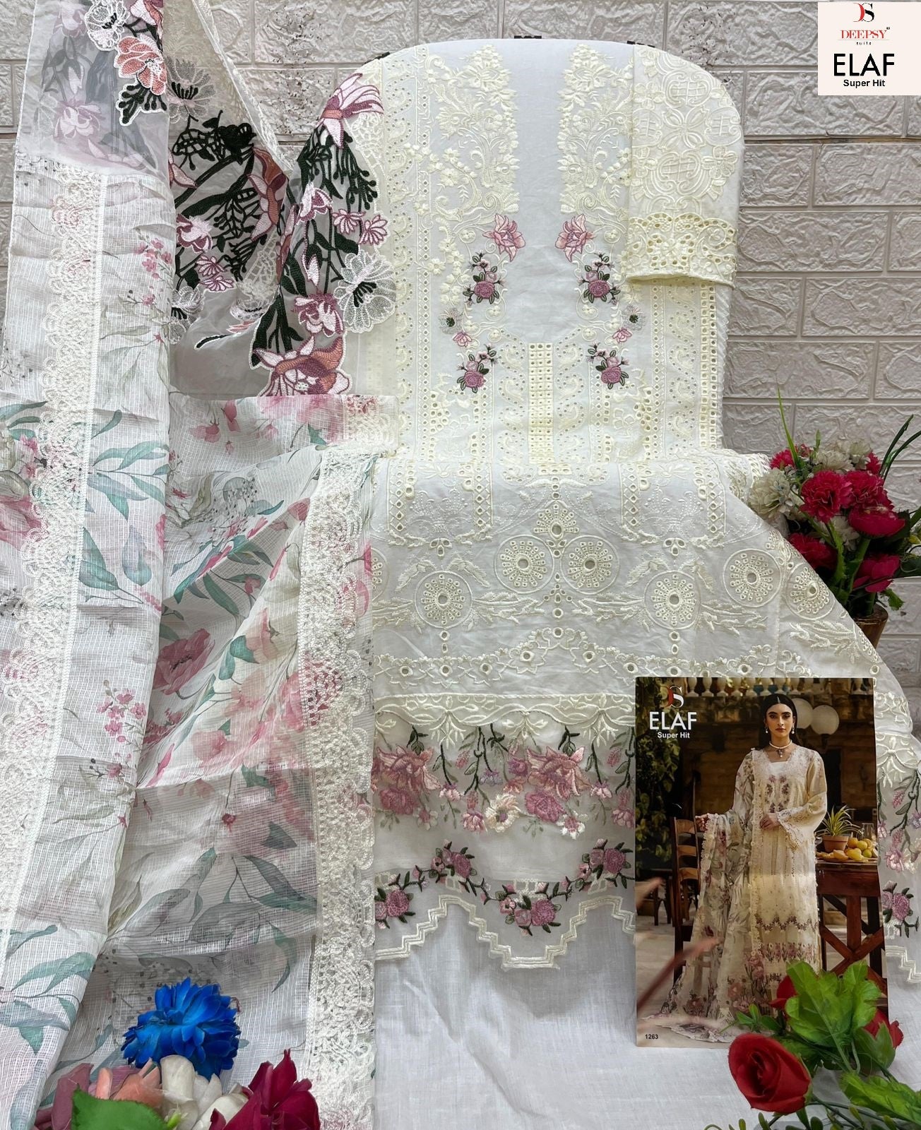 1263-A Elaf Deepsy Pure Cotton Pakistani Salwar Suits