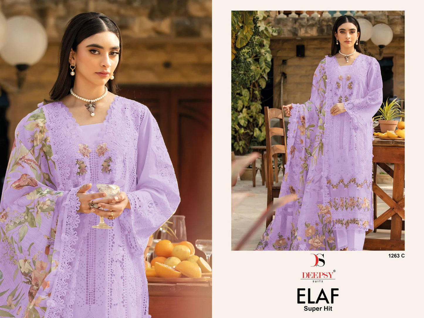 1263-C Elaf Deepsy Pure Cotton Pakistani Salwar Suits