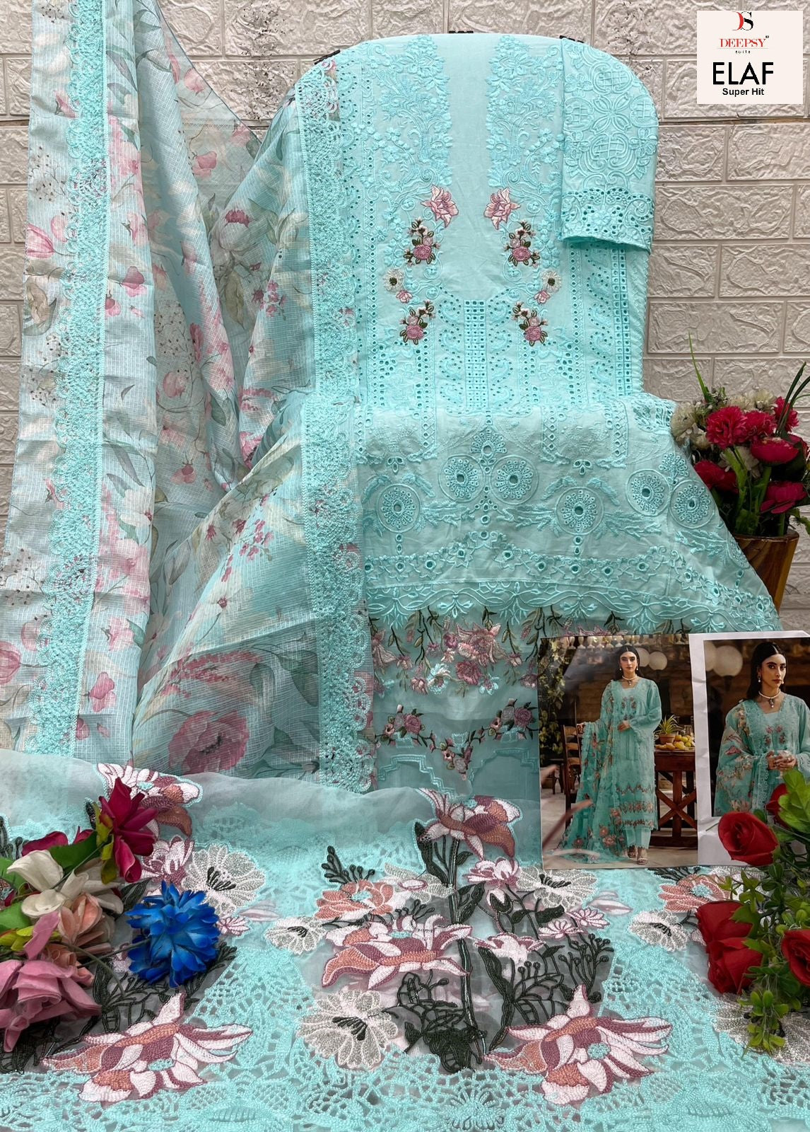 1263-D Elaf Deepsy Pure Cotton Pakistani Salwar Suits