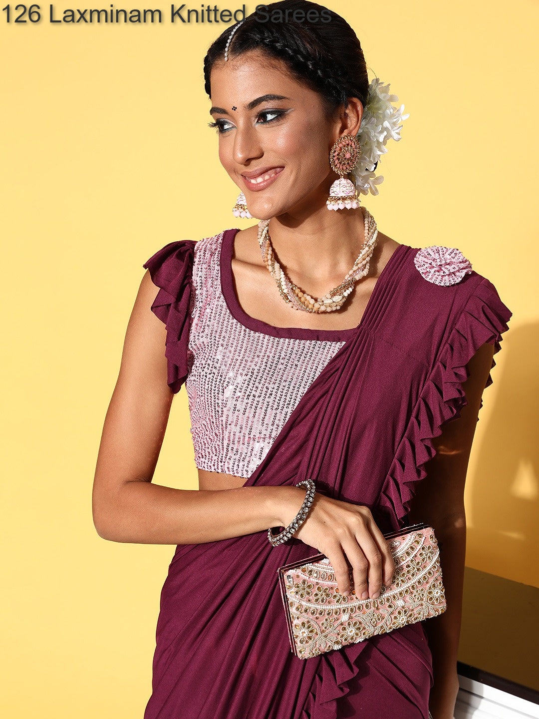 126 Laxminam Knitted Sarees