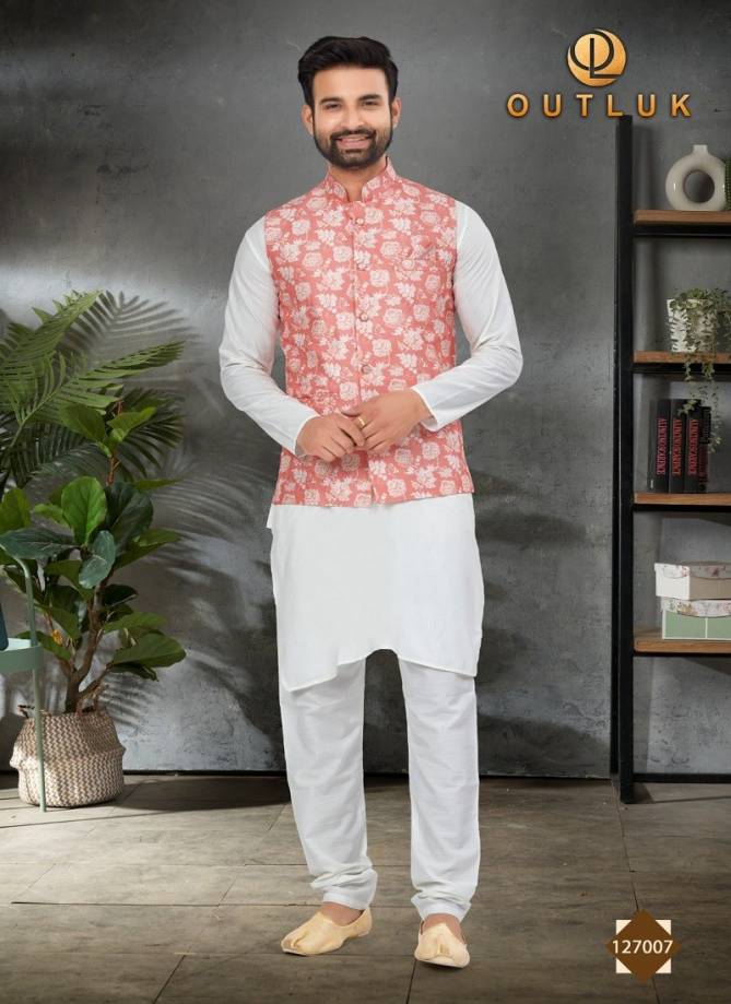 127007 Wedding Collection Vol 127 Outluk Cotton Mens Kurta Pyjama