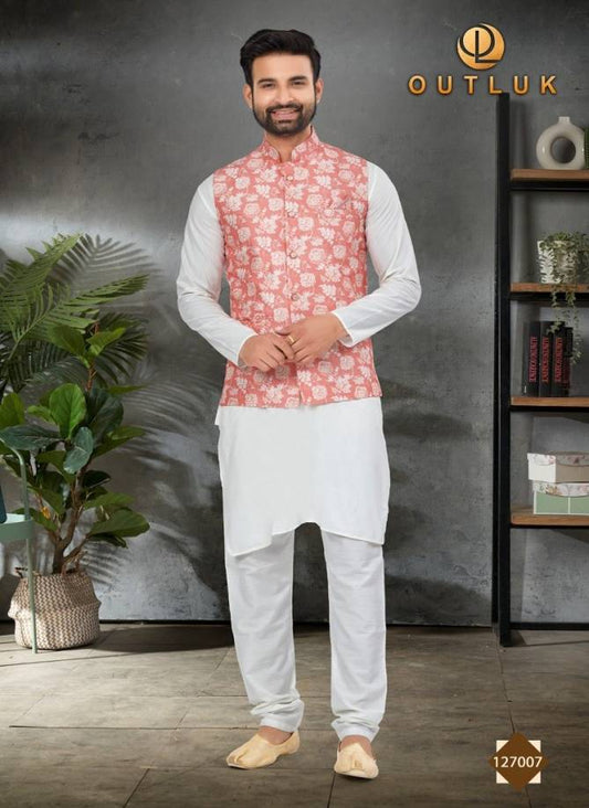 127007 Wedding Collection Vol 127 Outluk Cotton Mens Kurta Pyjama