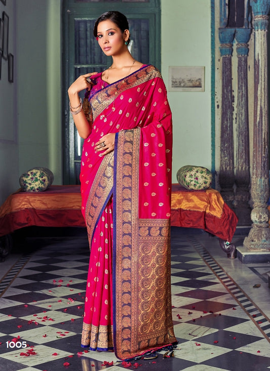 1005 Banarasi Silk Sangam Sarees