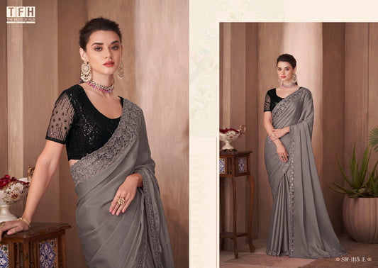 1115-E Sandalwood Tfh Sarees