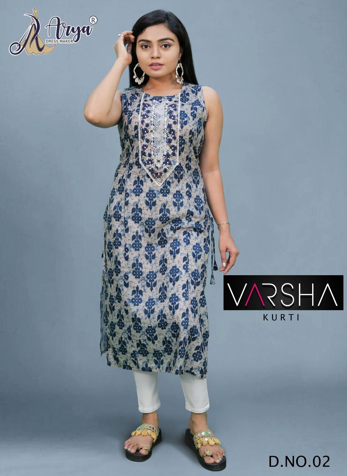 Varsha 02 Adm Kurti Pant Set