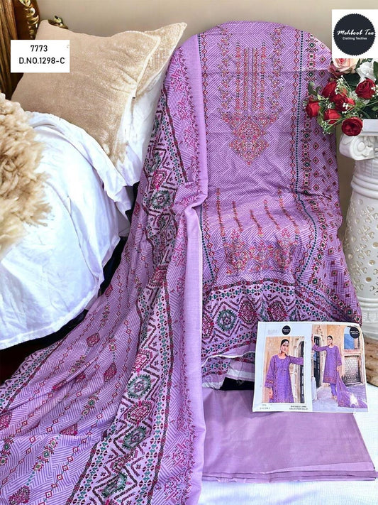 1298-C Mehboob Tex Embroidery Pakistani Salwar Suits