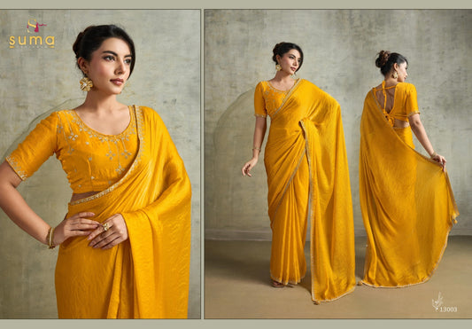 13003 Amelia Suma Designer Fendy Chiffon Sarees