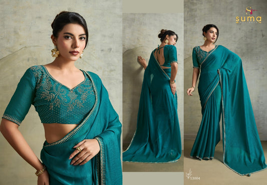 13004 Amelia Suma Designer Fendy Chiffon Sarees