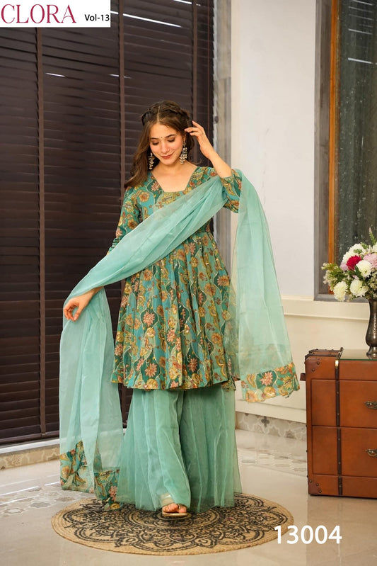 13004 Clora Vol 13 Lucaya Sharara Readymade Suits